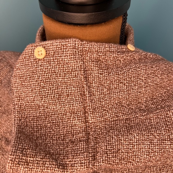Hymn London Brown and White Thick Button Down Long Sleeve Shirt Large - Picture 6 of 9